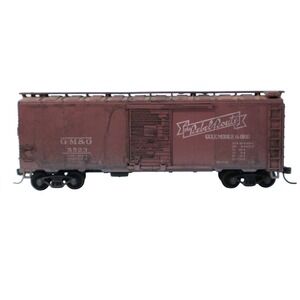 GM&O 5523 Rebel Route Gulf Mobile & Ohio Boxcar Train Car Vintage Brown